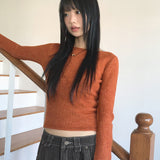 Jinning Thin Fit Mohair Inner Long Sleeve Knitwear