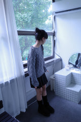 Pudding off-shoulder knit