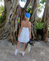 Punching Eyelet Bustier Mini Dress