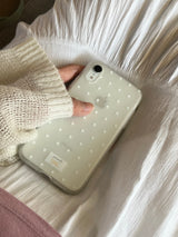 dot phonecase 반투명 도트 땡땡이 케이스 white