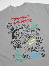 ドゥードゥルスカルTシャツ - グレー