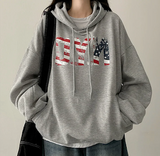 Enwa NYC Stars and Stripes Boxy Fit Hoodie