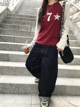 ユニセックスアズマデイリーステッチセルヴィッジデニムパンツ