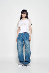 25SS スペースラビットラグランクロップ半袖Tシャツ エッセンシャルベージュ