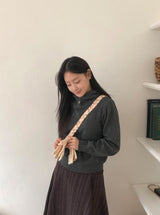 Colden High Neck Wool Knit Hoodie