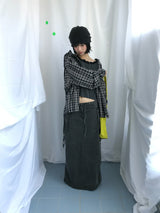 フェミニンフラットネックロングTシャツ