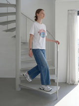 Mozz Crack Print Short Sleeve T-shirt