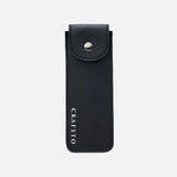 フラップ付きマッシュルームレザーペンケース