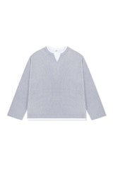 Waffle Layered Henley Long Sleeve