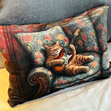 Velvet cat pillowcase