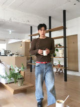 No.1836 arched button T (4color)