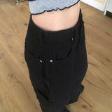 Piwoo Carpenter Work Pocket Cotton Pants