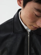 JT2 ジップアップ クロップド レザージャケット