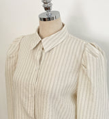 Stoney Stripe Puff Shirt Blouse