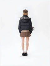 13DE MARZO Base Bear Long Down Jacket Black
