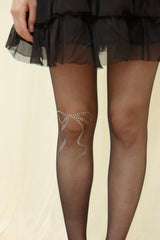 crystal ribbon tights 10D