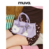 muva. 牛革 ベルベット ガーデン型 2WAY トートバッグ