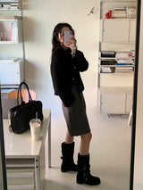 [MADE] Fidic Wool Herringbone Bermuda Pants