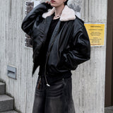 Sker leather aviator mustang jumper