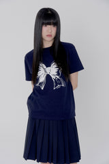 リボンロゴスリムフィットTシャツ