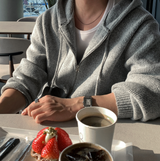 [Set-up]Risquare Two-Way Oversized Fit Hooded Zip-Up Knitwear 
