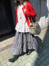 アヒトンパンチングラウンドカーディガン