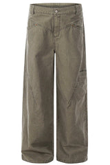 Distressed Gray Relaxed Cargo Pants