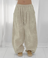 FLOWER TRACK PANTS (BEIGE) F26QD157