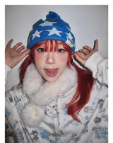 Escape Park Loveplayshop 25AW Large Headband Atmosphere Feeling Starry Cold Hat Knitted Cap