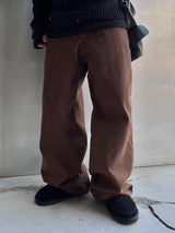 Herringbone stitch denim - BROWN