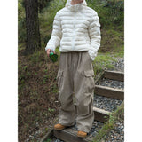 [Unisex] コーデュロイバンディングカーゴワイドパンツ(2color)