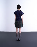 ハートロックドットクロップTシャツ (ネイビー)