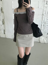 Laura Lace Off-Shoulder T-Shirt (3 colors)