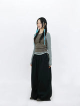 TWIN LAYERED LONG SLEEVE (BROWN)