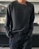 AO diagonal zipper long sleeves