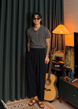 Iz Linen Collar Short-Sleeve Knit 6COLOR