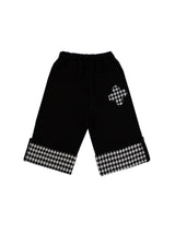 CHECK FOLDING BERMUDA SWEATPANTS