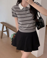 Yon Collar Stripe Knitwear