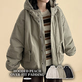 Lennet high neck hooded padded jumper