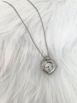 Twinkle Heart Clock Long Necklace