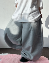 HIGH QUALITY✨ダブルポケットスウェットオーバーバルーンワイドロングパンツ - 6 COLORS