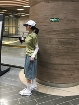 ゴーデヘンリーネックフーデッドショートスリーブTシャツ(5c)