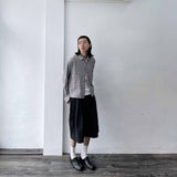 ボクシー チェック クロップド シャツ