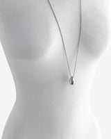 silver tear drop necklace