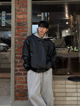 Core leather herrington jacket