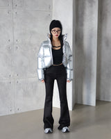 suede banding bootcut long pants