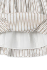 Stripe flare skirt_ivory