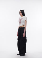 フリーダムサイドストリングクロップTシャツ