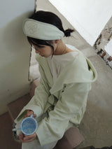 [prts made] パジャマヘッドバンドオーバーサイズドフーディショートローブ (Tumble-Washed)