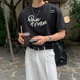 LMN フルールレタリングオーバー半袖Tシャツ (3 colors)